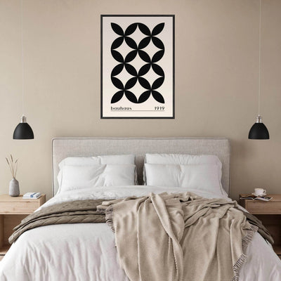 Bauhaus 1919 Black & Beige Circles - Vibrantwalls