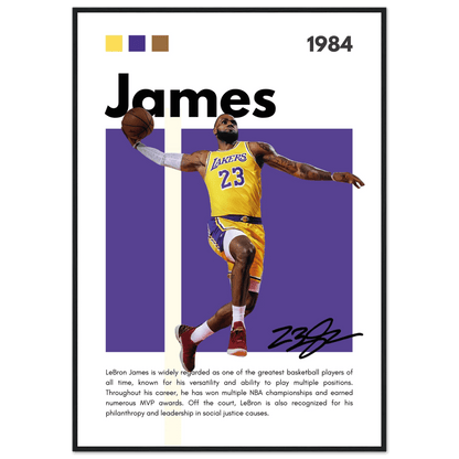 LeBron James Lakers Championship NBA Basketball Legends Wall Art - Vibrantwalls