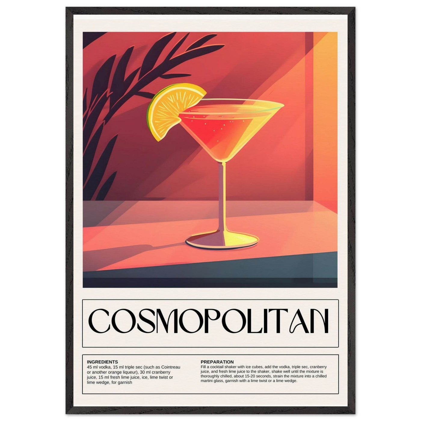 Cosmopolitan Cocktail - Vibrantwalls