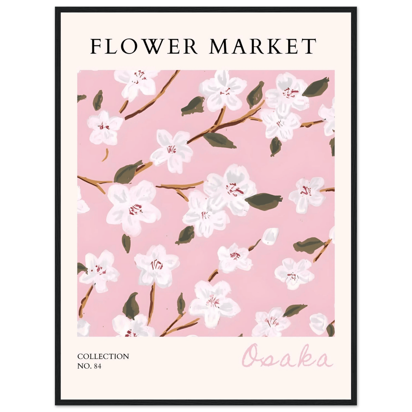 Sakura Pink Bloom Framed Poster – Delicate Floral Art Print | Ready-to-Hang in Your Choice of Frame - Vibrantwalls