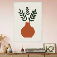 Terracotta Vase Greenery Wall Art - Vibrantwalls