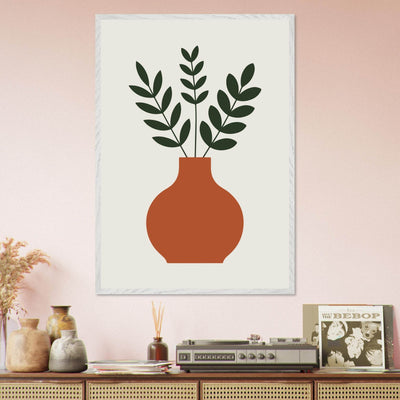 Terracotta Vase Greenery - Vibrantwalls