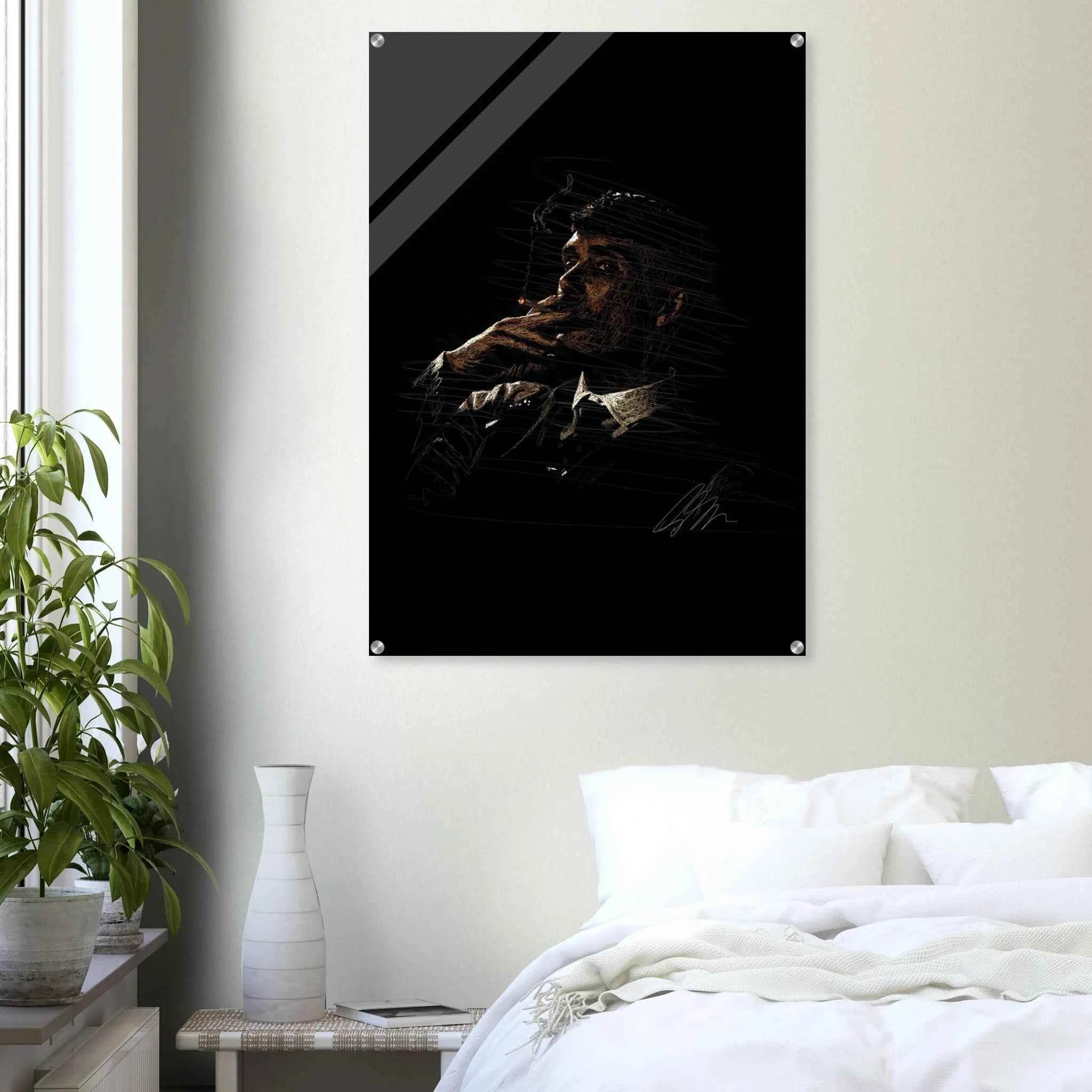 Thomas Shelby Acrylic Print - Distinctive Scribble Art for Enthusiasts - Vibrantwalls