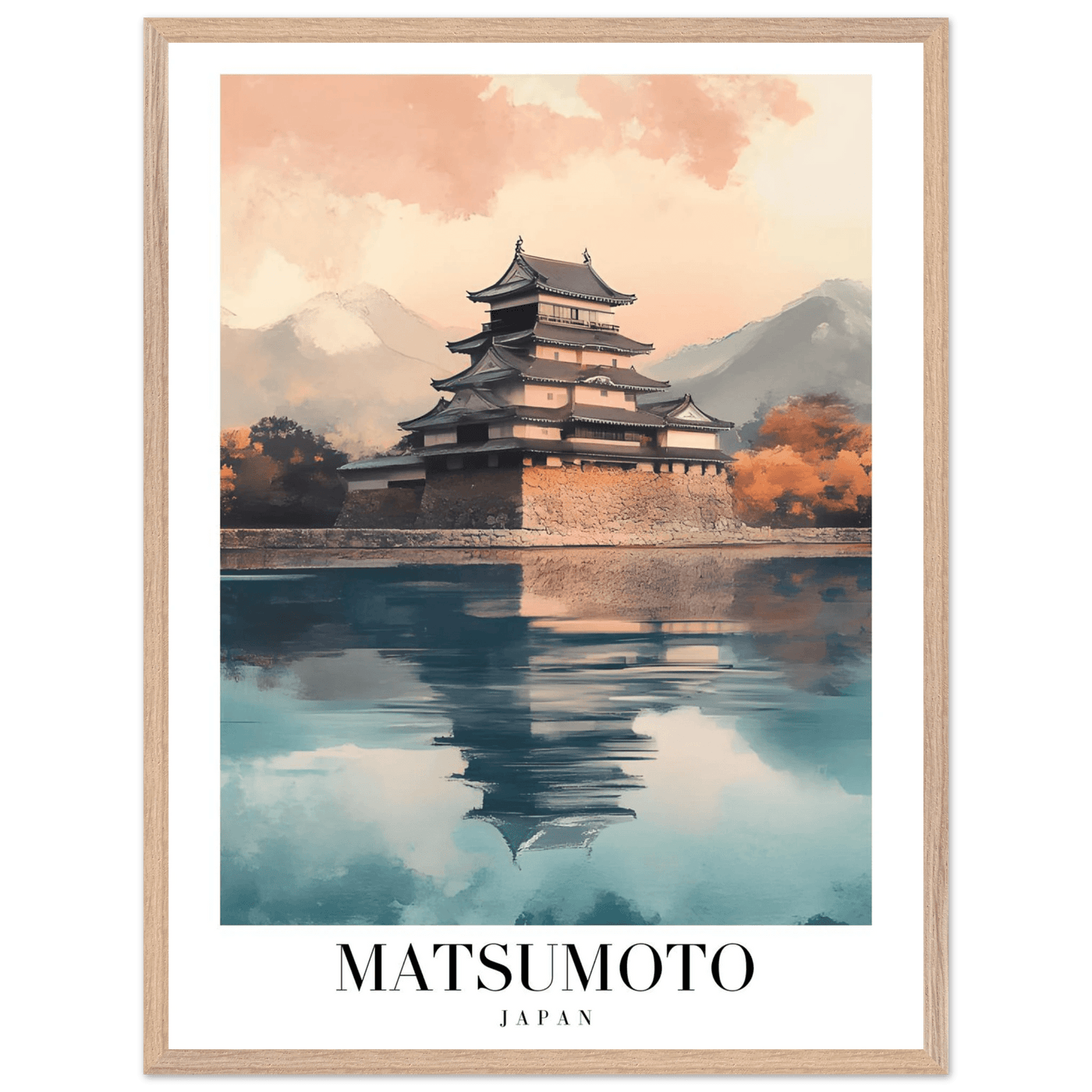 Matsumoto Japan Framed Poster – Serene Travel Wall Art with Wooden Frame - Vibrantwalls