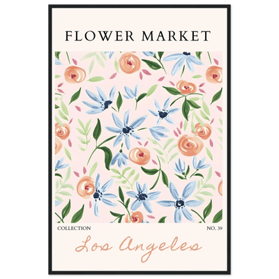 Abstract Floral Framed Poster – Pastel Blossom & Leaf Art Prints | Ready-to-Hang Wall Decor - Vibrantwalls