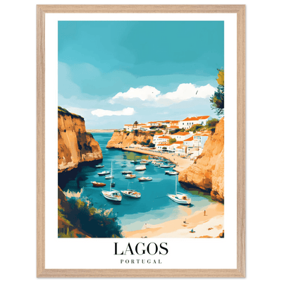 Lagos Portugal Framed Poster – Coastal Charm Travel Art with Wooden Frame - Vibrantwalls