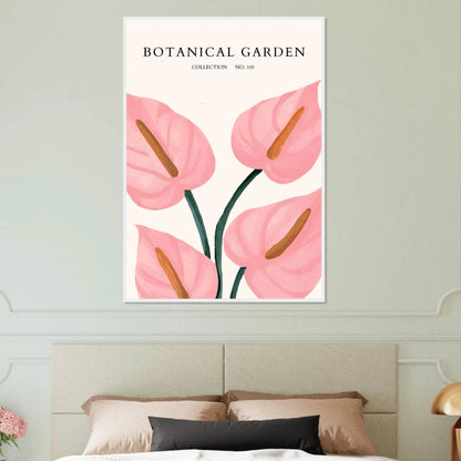 Botanical Garden Framed Poster – Pink Anthurium Bloom Art Print | Elegant & Ready-to-Hang - Vibrantwalls