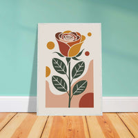 Boho Rose Floral Abstract Botanical Wall Art - Vibrantwalls