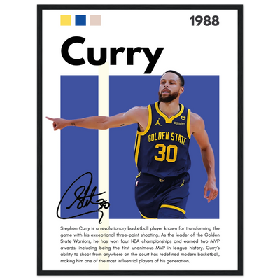 Stephen Curry Chef Curry Warriors Framed Poster 45x60 cm 18x24″ Black frame Vibrantwalls