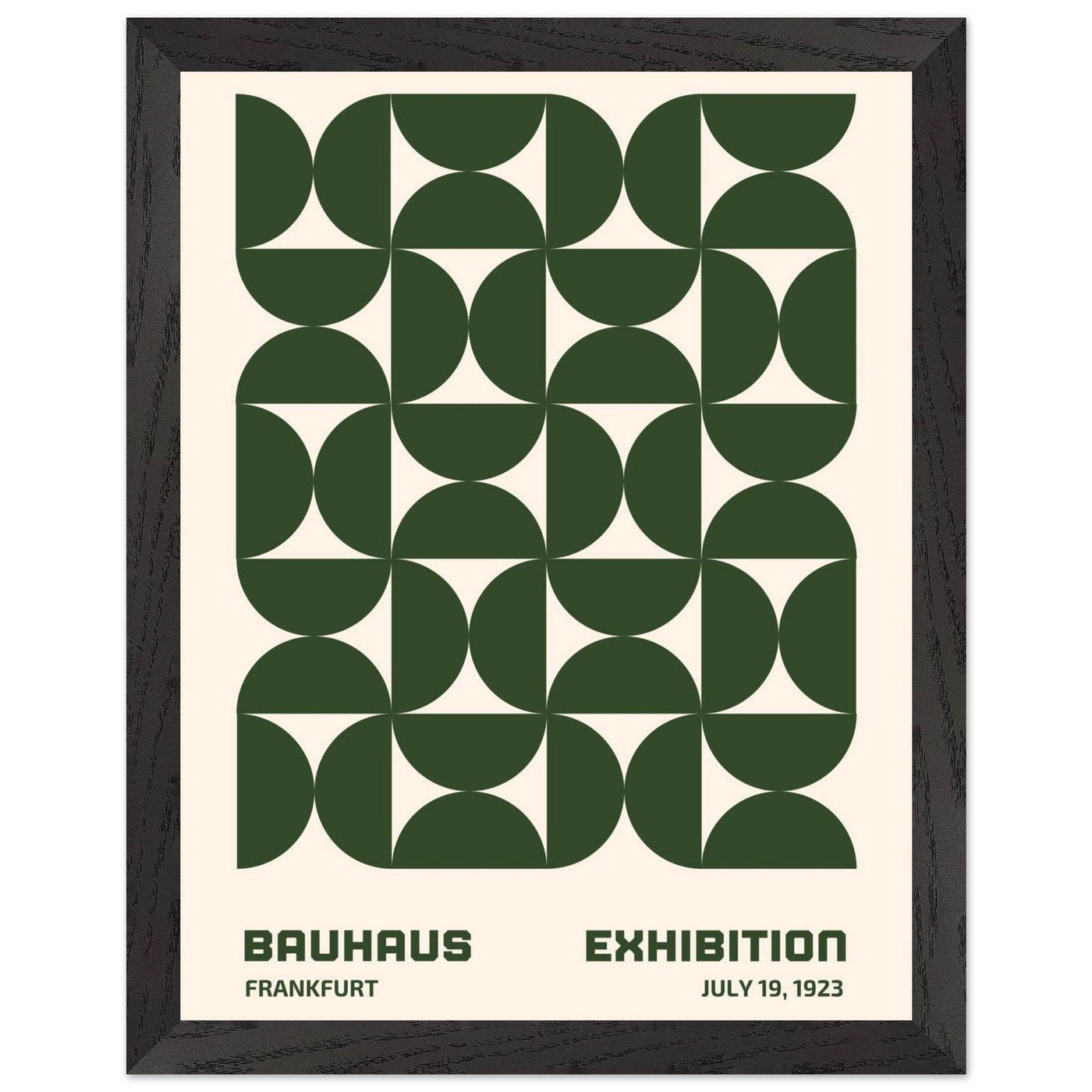 Bauhaus Forest Green & Cream Modern - Vibrantwalls