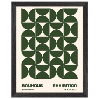 Bauhaus Forest Green & Cream Modern - Vibrantwalls