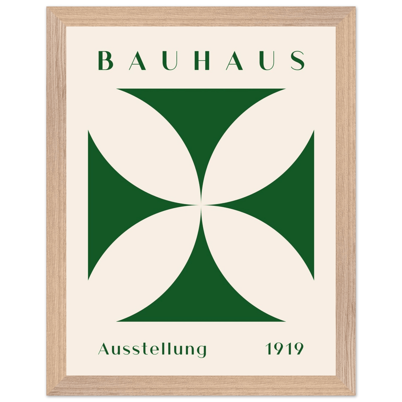 Deep Green Cream Bauhaus 1919 - Vibrantwalls