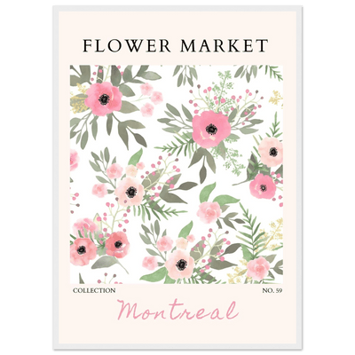 Flower Market Collection: Montreal – Whimsical Floral Art Prints | Ready-to-Hang Framed Posters - Vibrantwalls