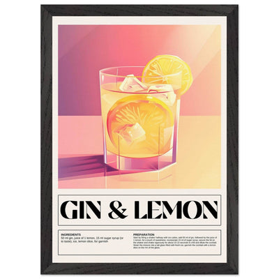 Gin & Lemon Print - Vibrantwalls