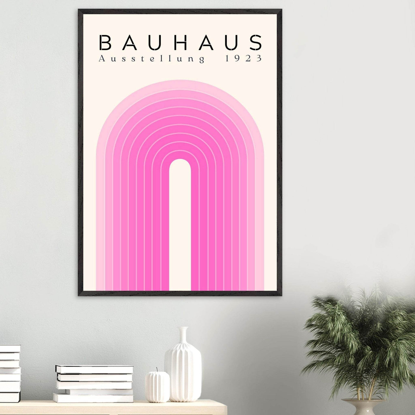 Bauhaus Pink Gradient Arch - Vibrantwalls