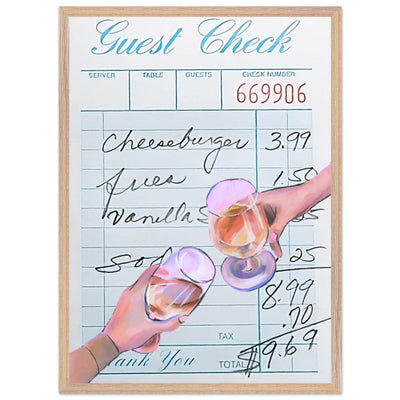 Guest Check & Cocktail Toast - Vibrantwalls