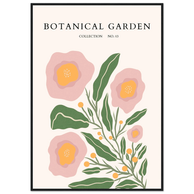 Botanical Garden Collection Framed Poster - Abstract Floral Art Prints in Soft Pinks & Greens | Ready-to-Hang - Vibrantwalls
