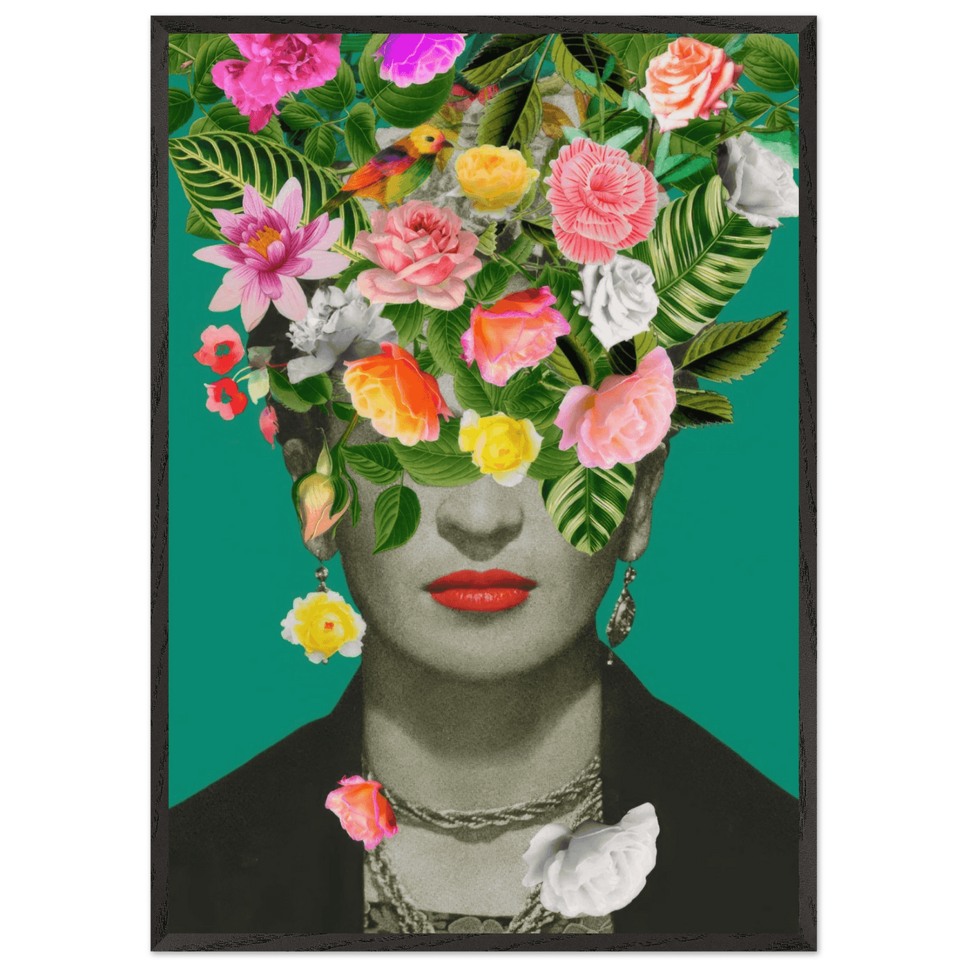 Floral Frida Artwork - Vibrant and Inspiring Home Decor - Vibrantwalls