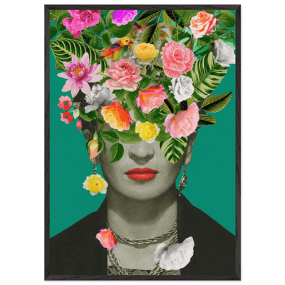 Floral Frida Artwork - Vibrant and Inspiring Home Decor - Vibrantwalls