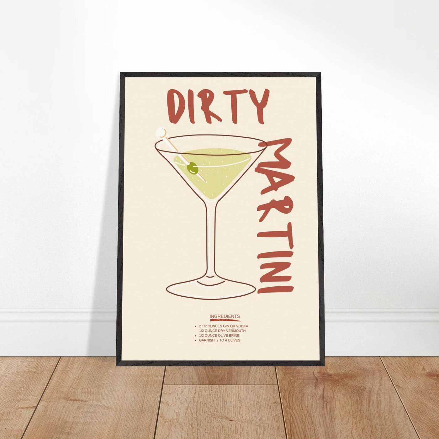 Dirty Martini Cocktail - Vibrantwalls
