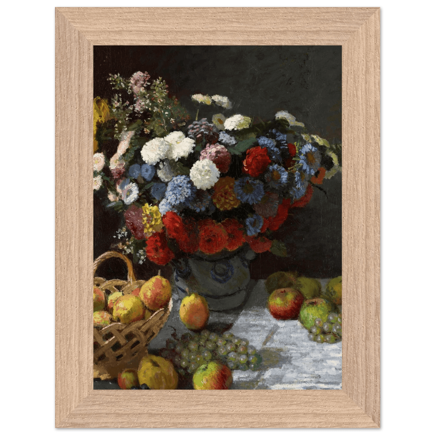 Still Life Wall Art Print of Flowers and Fruit for Elegant Home Decor - Vibrantwalls