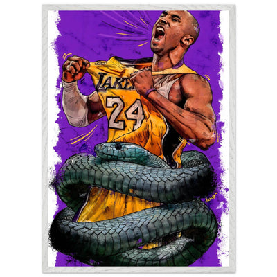 Kobe Bryant 'Black Mamba' Pop Art Poster – Eco-Friendly, Framed & Ready to Hang - Vibrantwalls