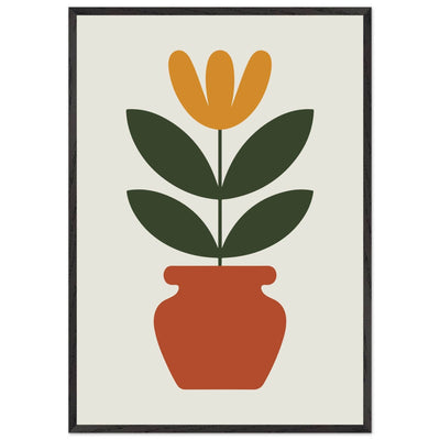 Abstract Potted Floral Art - Vibrantwalls