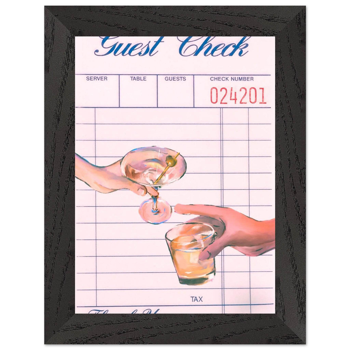 Guest Check Cheers - Vibrantwalls