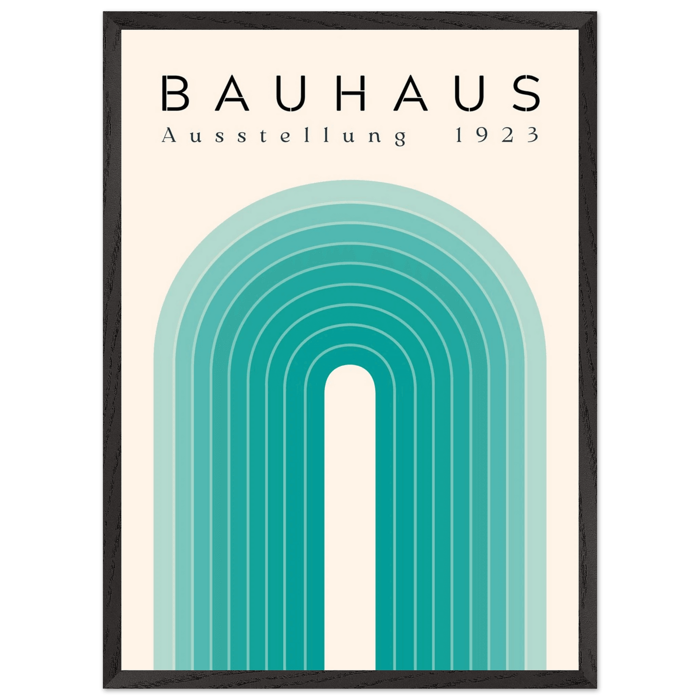 Bauhaus Ausstellung 1923 Teal & Cream - Vibrantwalls