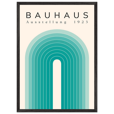 Bauhaus Ausstellung 1923 Teal & Cream - Vibrantwalls