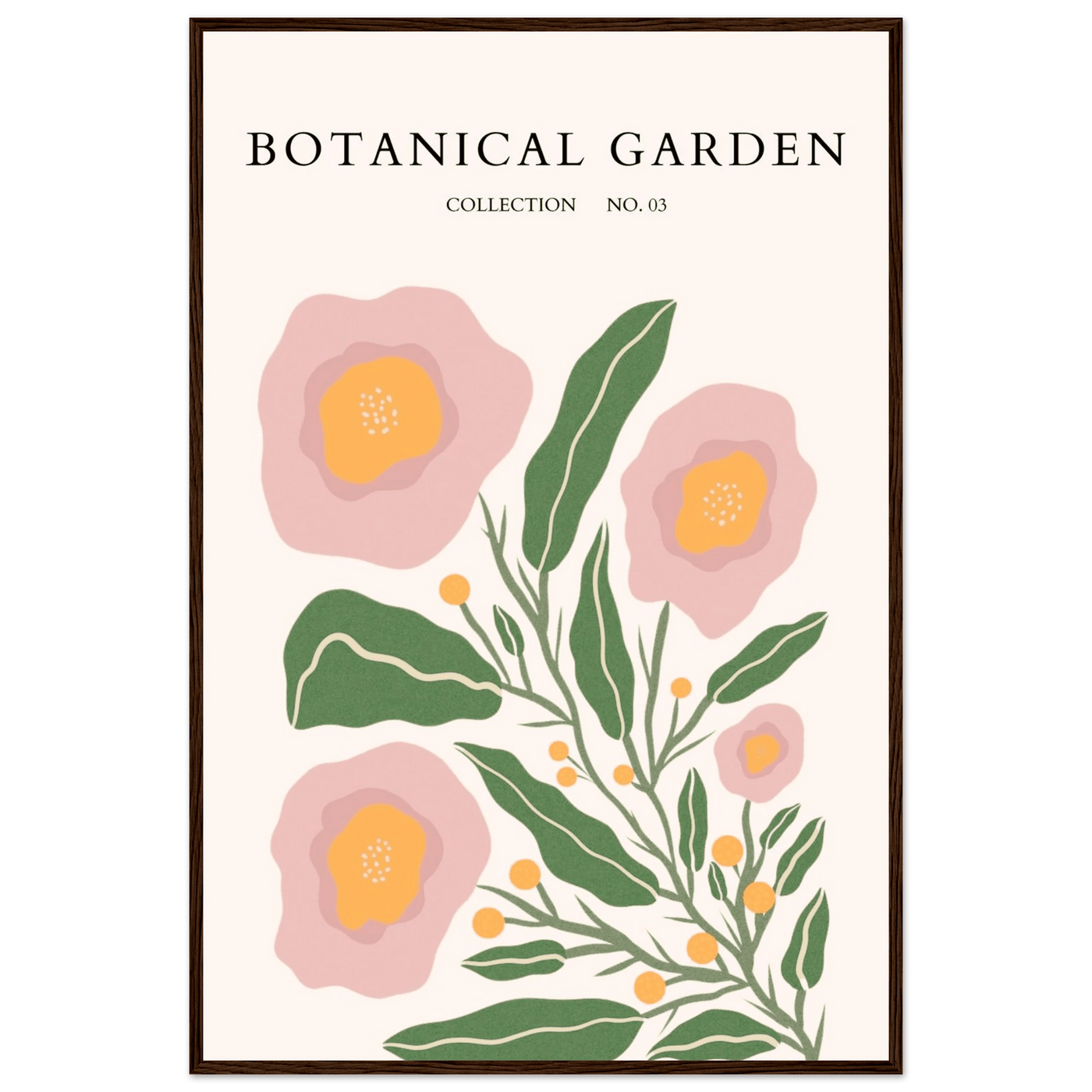 Botanical Garden Collection Framed Poster - Abstract Floral Art Prints in Soft Pinks & Greens | Ready-to-Hang - Vibrantwalls