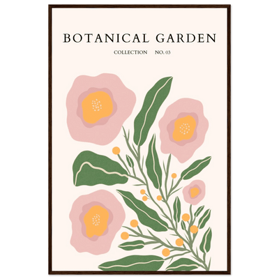 Botanical Garden Collection Framed Poster - Abstract Floral Art Prints in Soft Pinks & Greens | Ready-to-Hang - Vibrantwalls