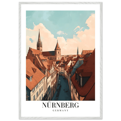 Nürnberg Germany Framed Poster – Vintage Travel Wall Art with Wooden Frame - Vibrantwalls