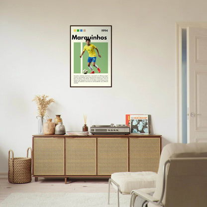 Marquinhos Brazil Football Legends Poster Wall Art - Vibrantwalls