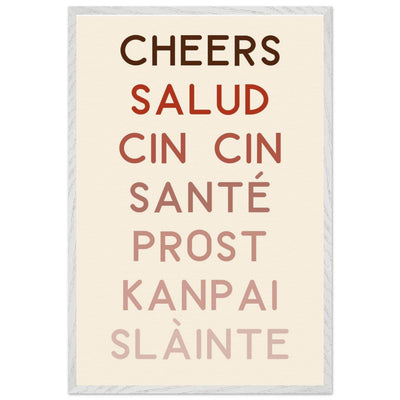 Cheers Poster | Multi-Language Toast - Vibrantwalls