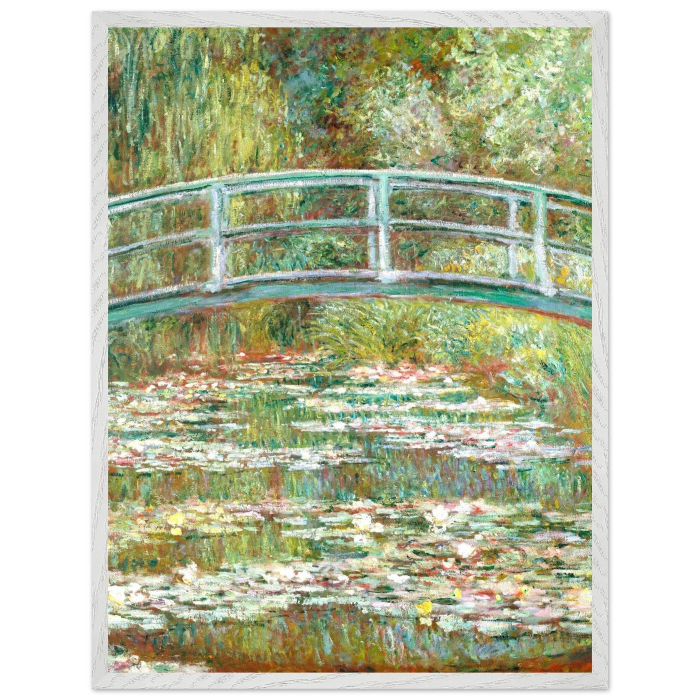 Bridge Over a Pond Art Print - Water Lilies Decorative Artwork for Your Space - Vibrantwalls