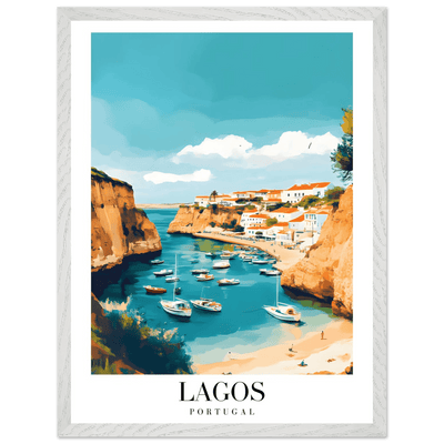 Lagos Portugal Framed Poster – Coastal Charm Travel Art with Wooden Frame - Vibrantwalls