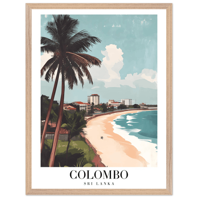 Colombo Sri Lanka Framed Poster – Vintage Coastal Art with Wooden Frame in Multiple Sizes & Finishes - Vibrantwalls