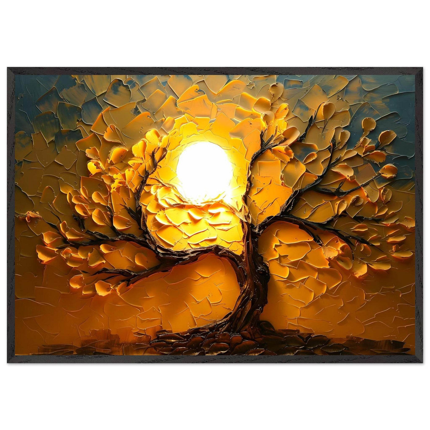 Textured Golden Tree of Life - Vibrantwalls