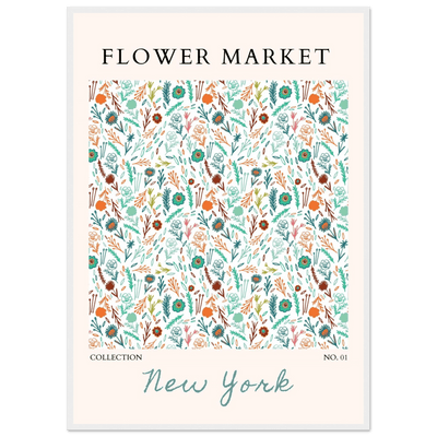 Flower Market New York Framed Poster – Whimsical Floral Art Print | Ready-to-Hang in Your Choice of Frame - Vibrantwalls