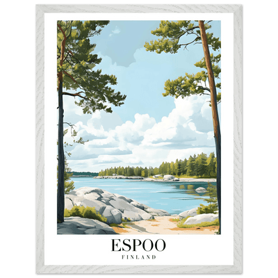 Espoo Finland Framed Poster – Serene Nordic Landscape Wall Art with Wooden Frame - Vibrantwalls