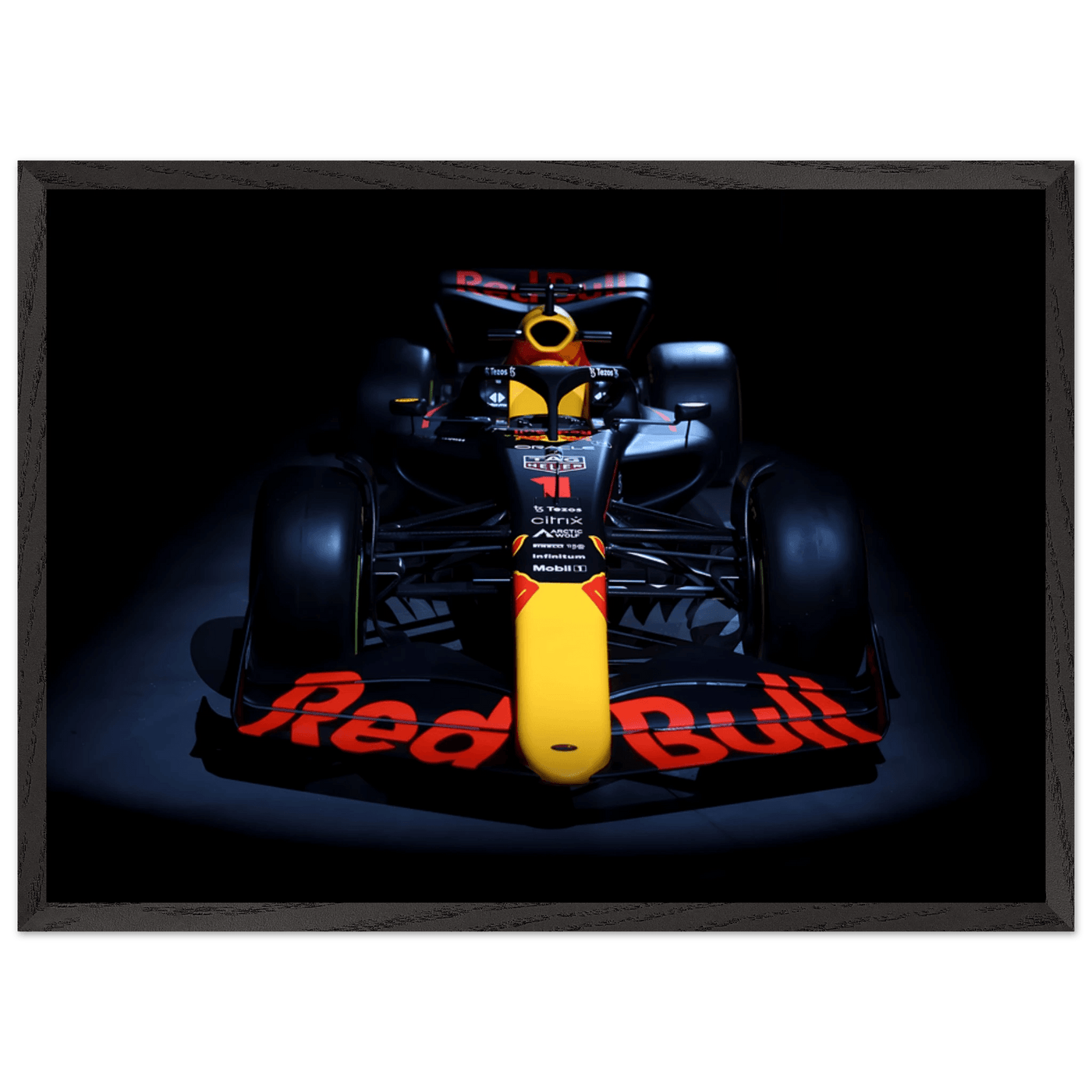Red Bull Racing F1 Car Framed Poster – Premium Wooden Frame Art - Vibrantwalls