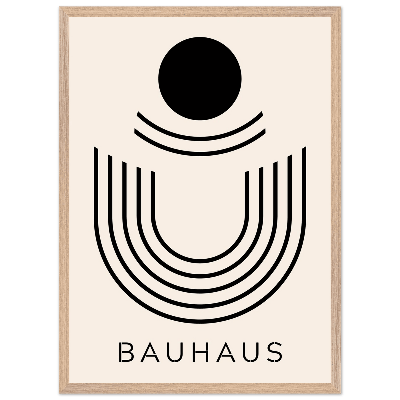 Bauhaus Black & Beige Abstract - Vibrantwalls