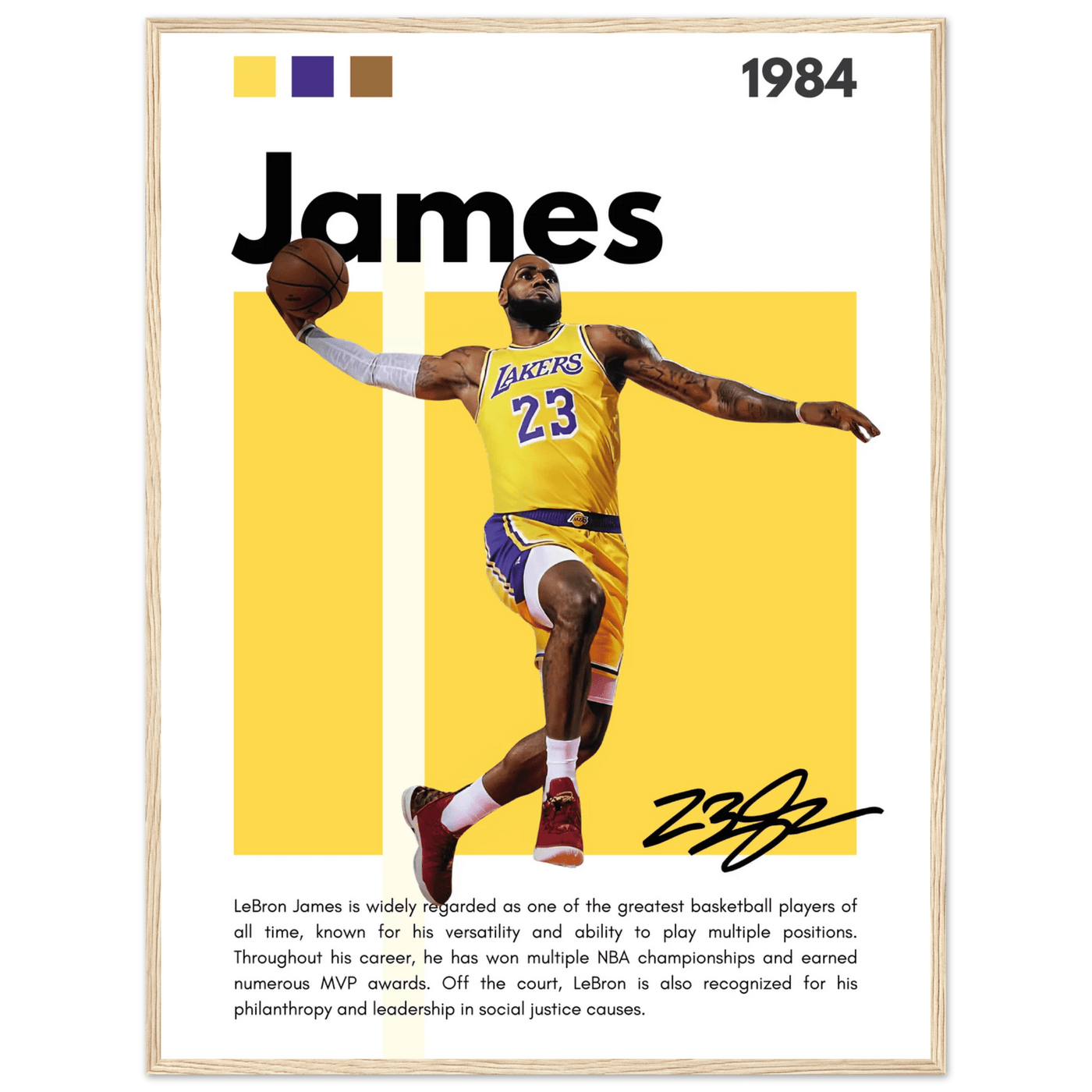 LeBron James King James Lakers Art Print - Vibrantwalls