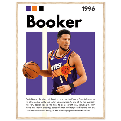 Devin Booker Phoenix Suns Modern Art Print - Vibrantwalls