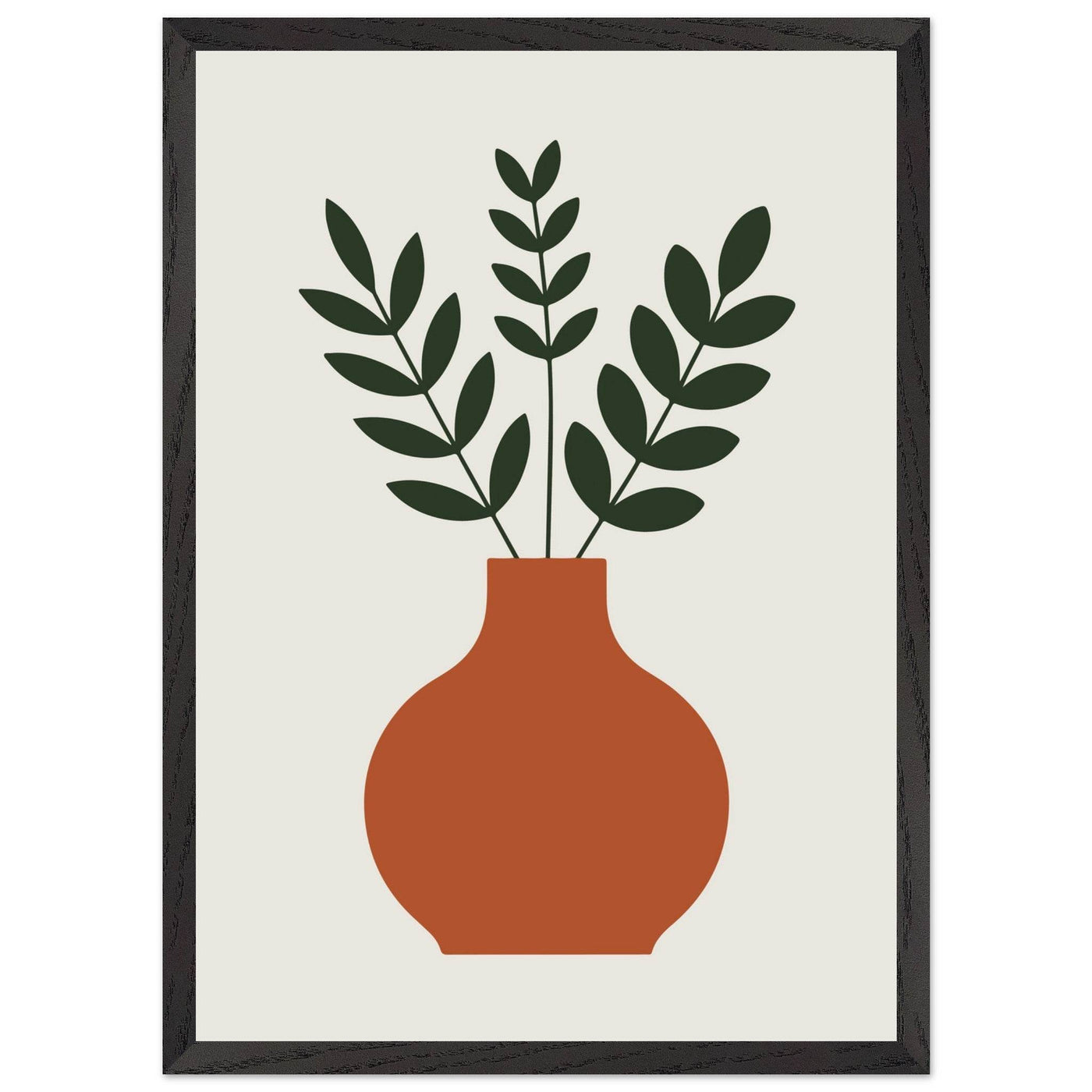 Terracotta Vase Greenery - Vibrantwalls