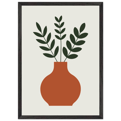Terracotta Vase Greenery - Vibrantwalls