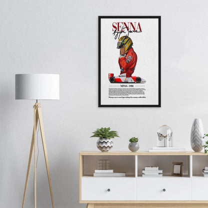 Wall Art - Ayrton Senna Vintage Formula 1 Grand Prix Canvas - Vibrantwalls