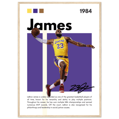LeBron James Lakers Championship Vintage Art Print - Vibrantwalls
