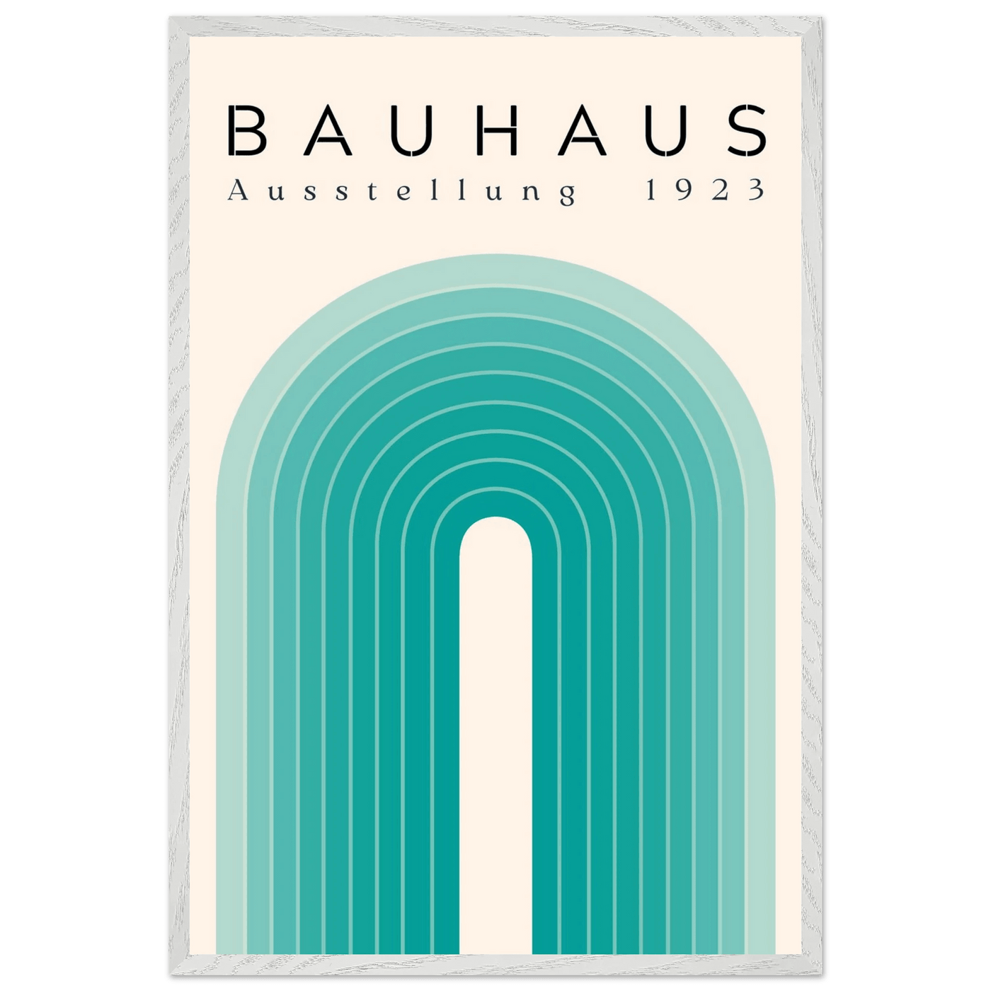 Bauhaus Ausstellung 1923 Teal & Cream - Vibrantwalls